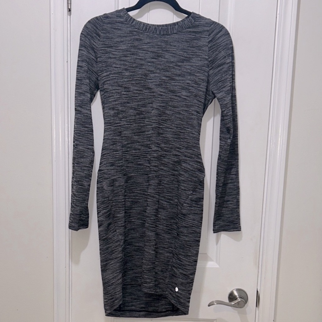 Nwot Lululemon & Go Where To Dress Long Sleeve In Heathered Black/Gray